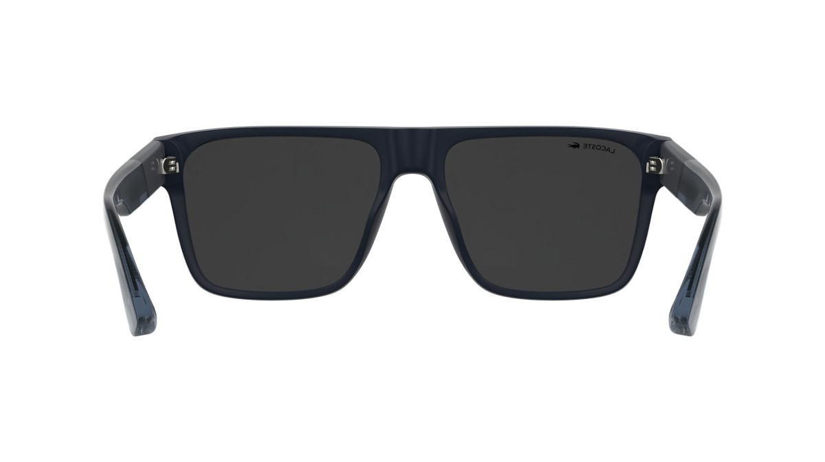 Sunglasses Lacoste L6085S (424) color matte blue shape rectangle lenses solid smoke
