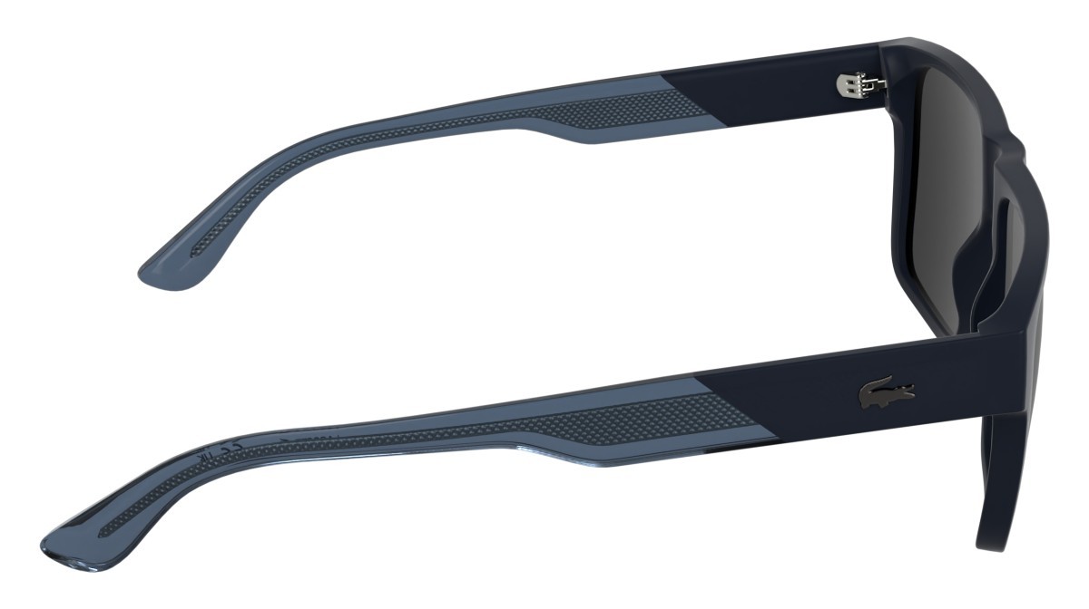 Sunglasses Lacoste L6085S (424) color matte blue shape rectangle lenses solid smoke
