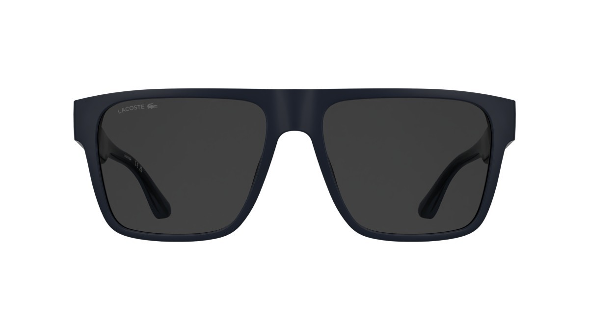 Sunglasses Lacoste L6085S (424) color matte blue shape rectangle lenses solid smoke