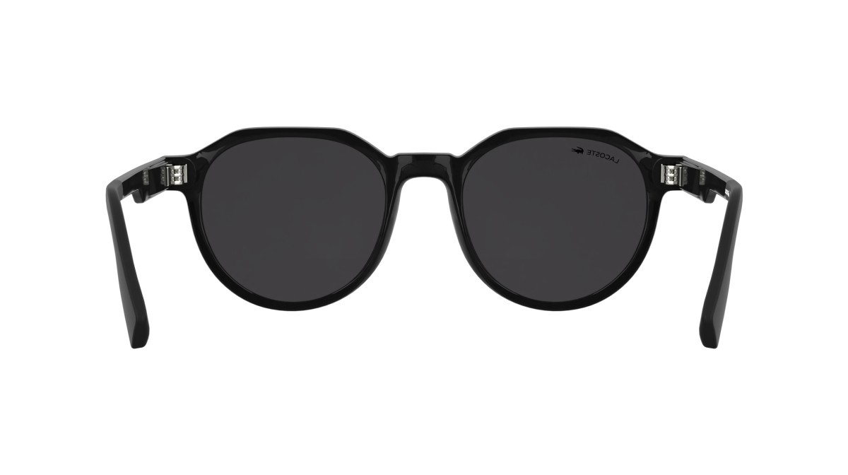 Sunglasses Lacoste L6087S (001) color black shape rectangle lenses solid grey