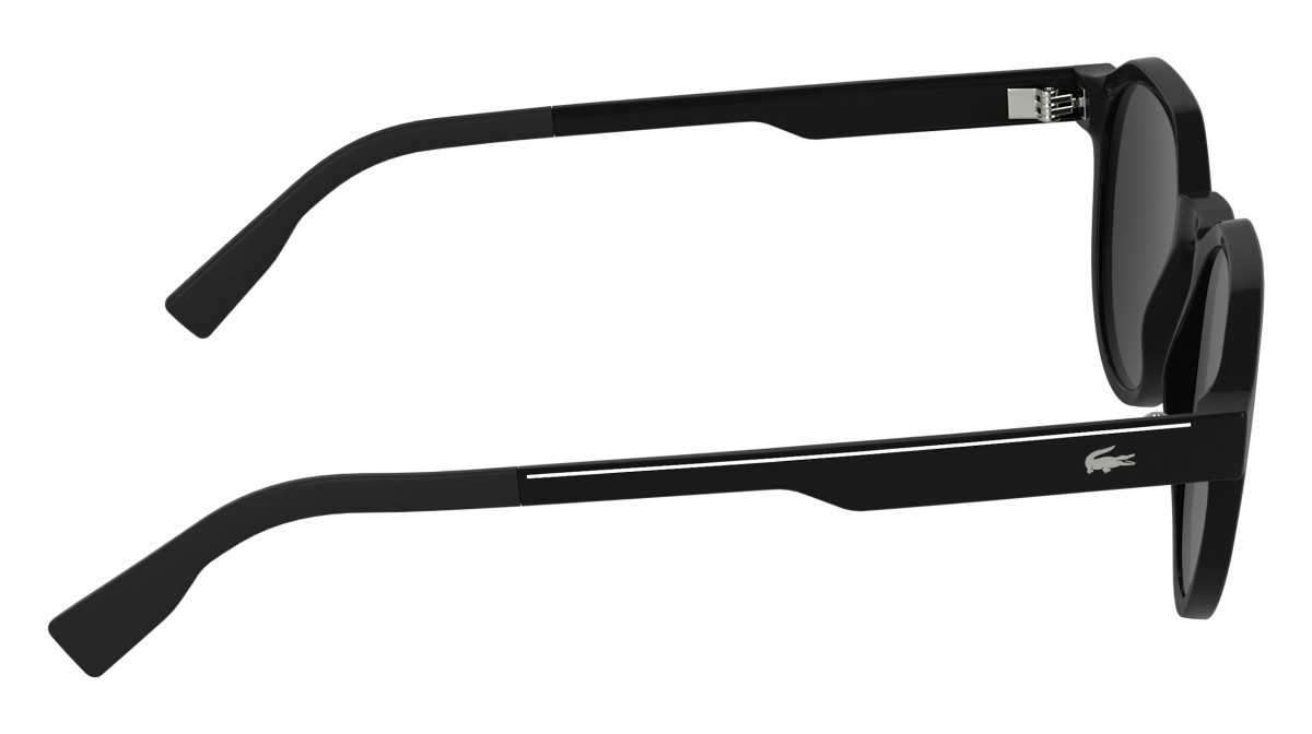 Sunglasses Lacoste L6087S (001) color black shape rectangle lenses solid grey