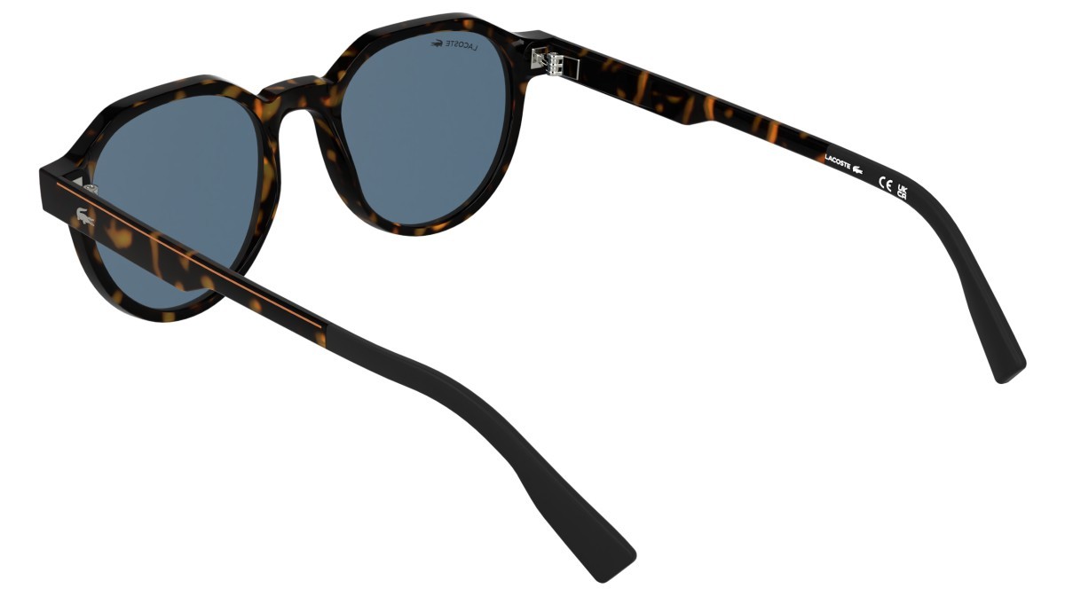 Sunglasses Lacoste L6087S (214) color havana shape rectangle lenses solid blue