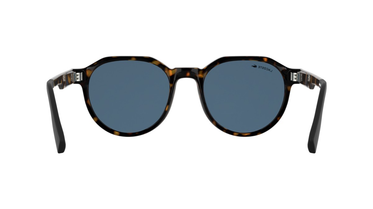 Sunglasses Lacoste L6087S (214) color havana shape rectangle lenses solid blue