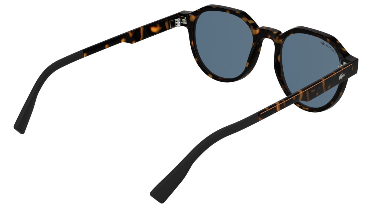 Sunglasses Lacoste L6087S (214) color havana shape rectangle lenses solid blue