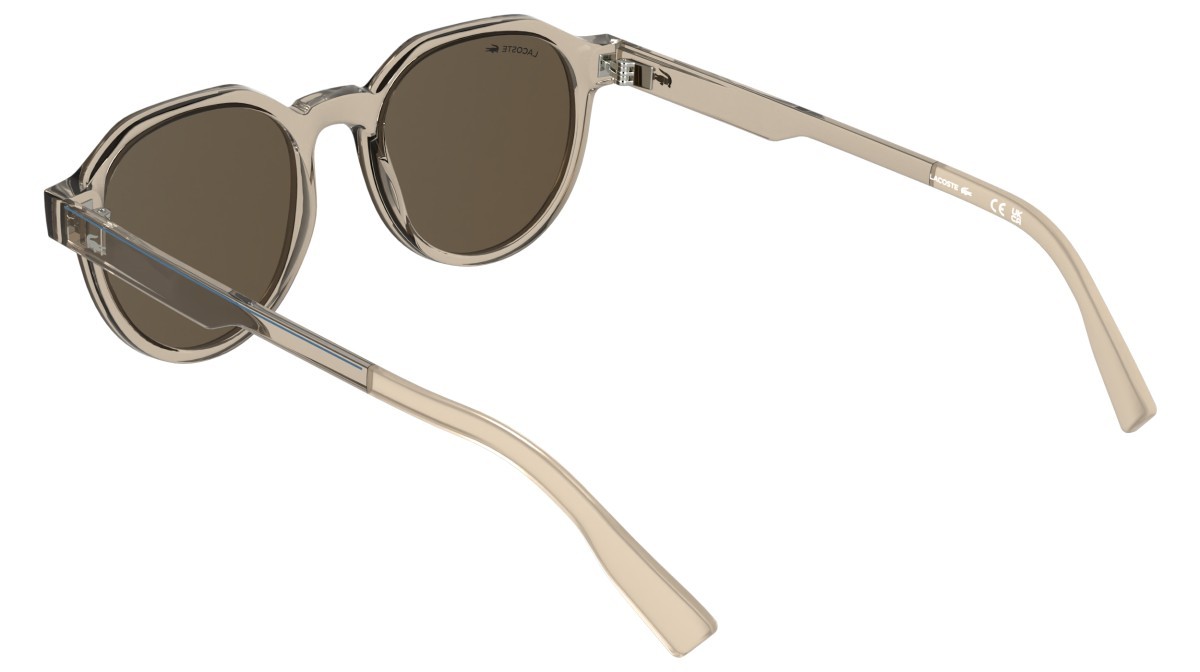 Sunglasses Lacoste L6087S (264) color transparent sand shape rectangle lenses solid brown