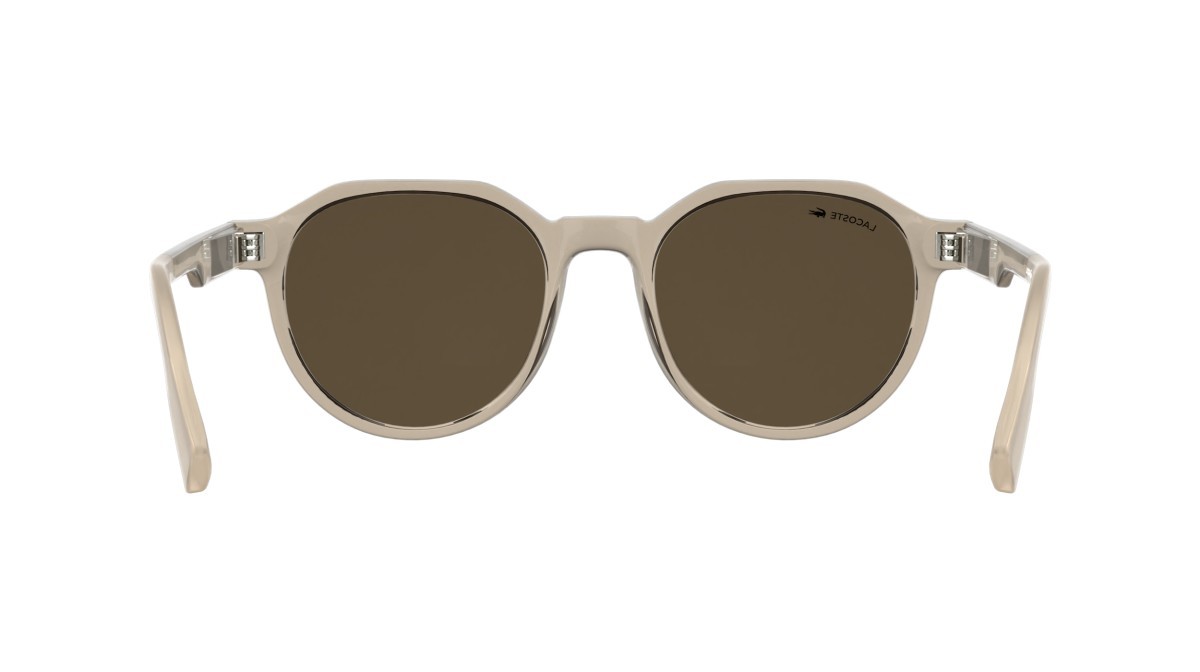 Sunglasses Lacoste L6087S (264) color transparent sand shape rectangle lenses solid brown