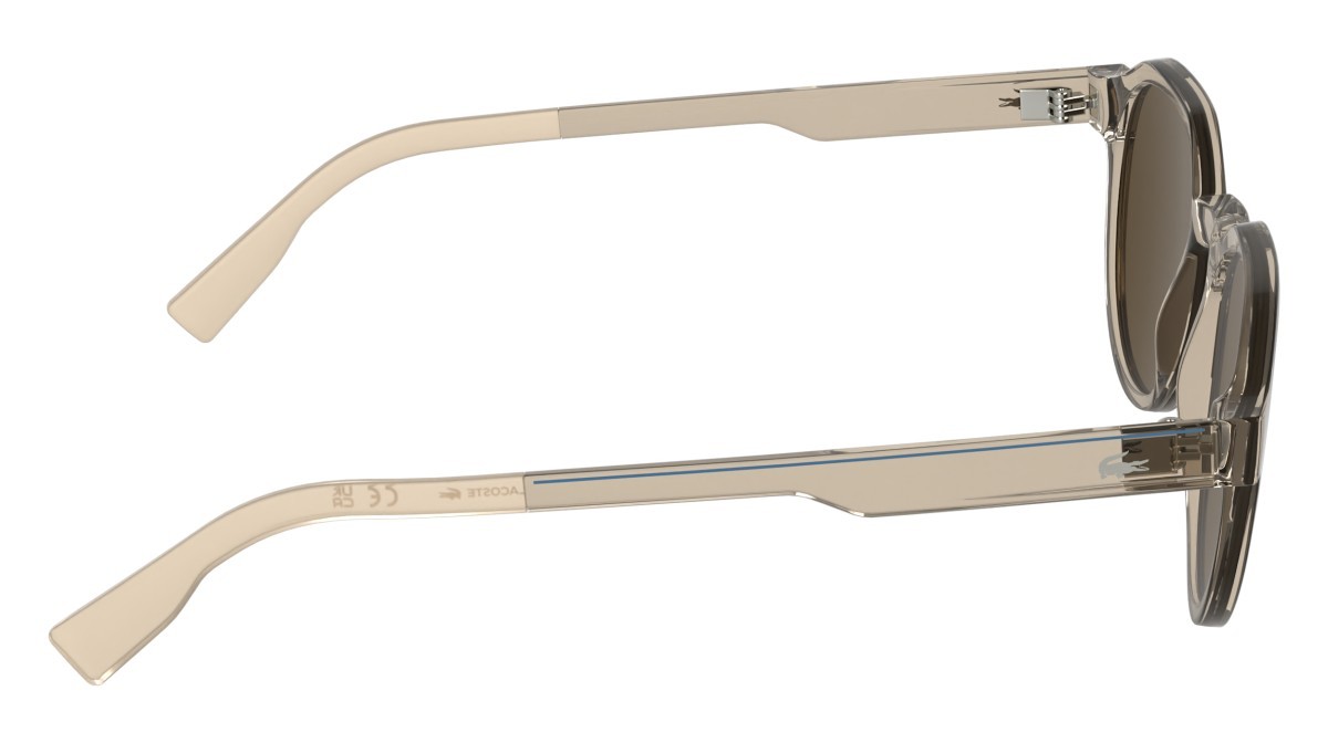 Sunglasses Lacoste L6087S (264) color transparent sand shape rectangle lenses solid brown