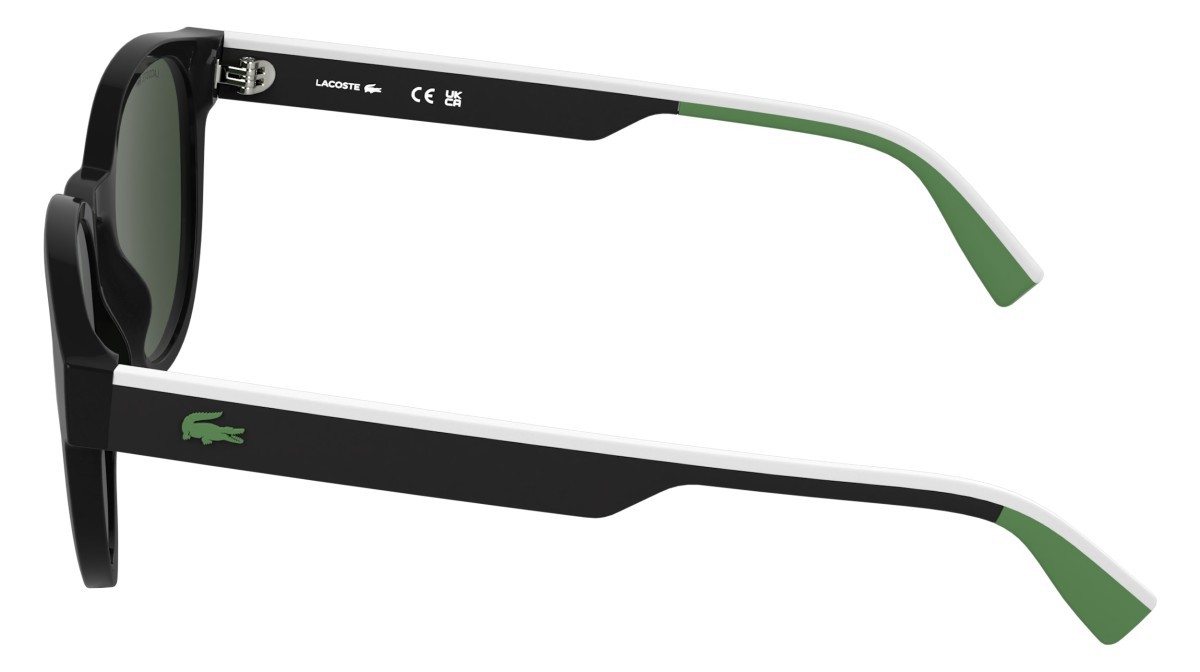 Sunglasses Lacoste L6088S (001) color black shape rectangle lenses solid green
