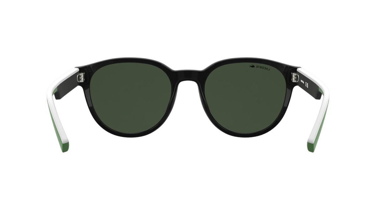 Sunglasses Lacoste L6088S (001) color black shape rectangle lenses solid green