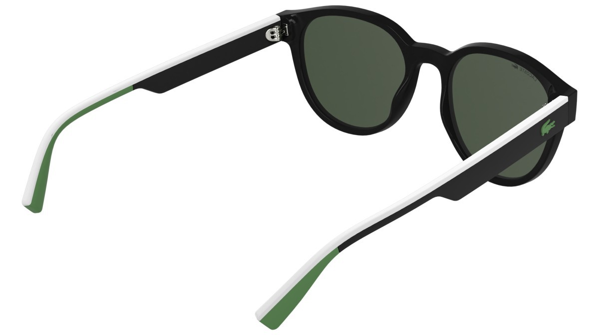 Sunglasses Lacoste L6088S (001) color black shape rectangle lenses solid green