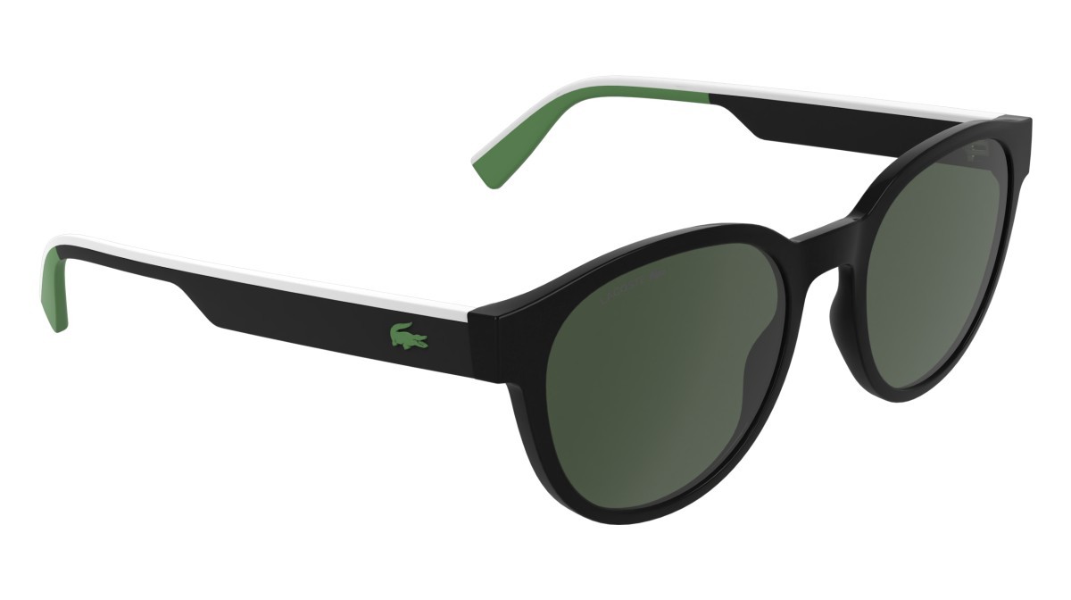 Sunglasses Lacoste L6088S (001) color black shape rectangle lenses solid green