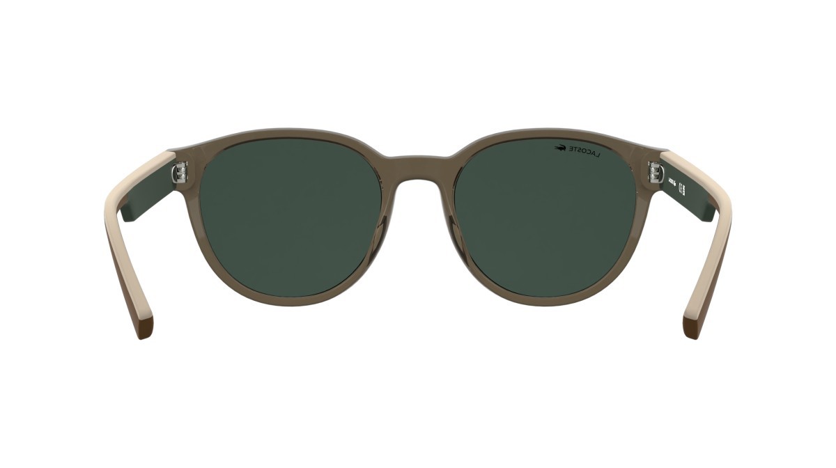Sunglasses Lacoste L6088S (200) color transparent brown shape rectangle lenses solid green