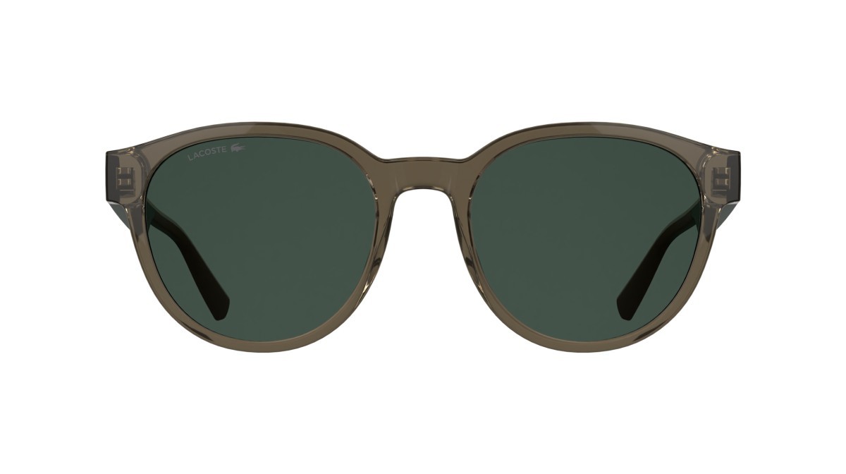 Sunglasses Lacoste L6088S (200) color transparent brown shape rectangle lenses solid green