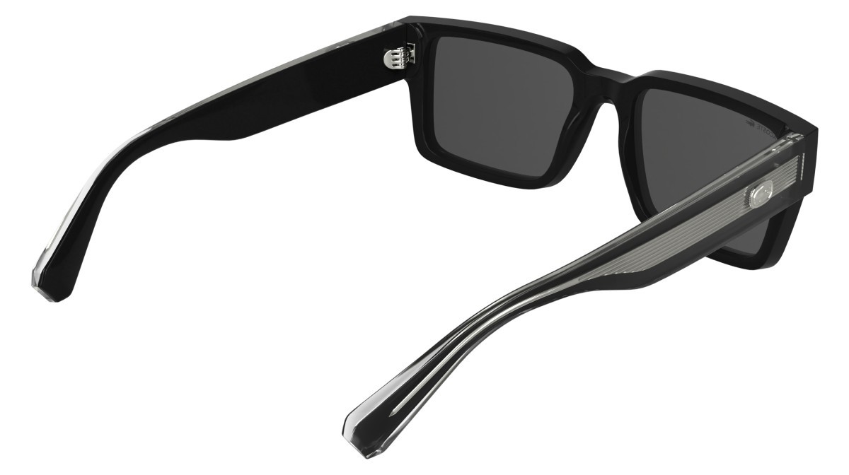 Sunglasses Lacoste L6089S (001) color black shape rectangle lenses solid grey