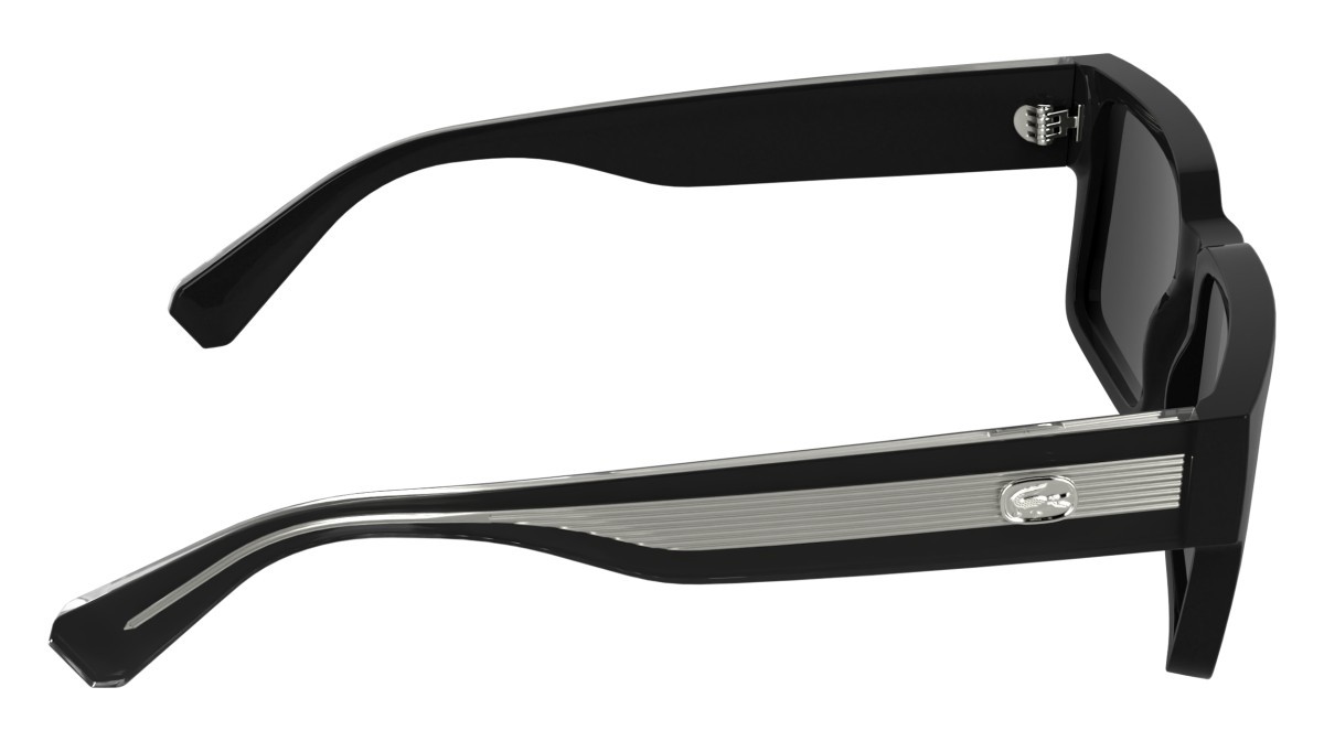 Sunglasses Lacoste L6089S (001) color black shape rectangle lenses solid grey