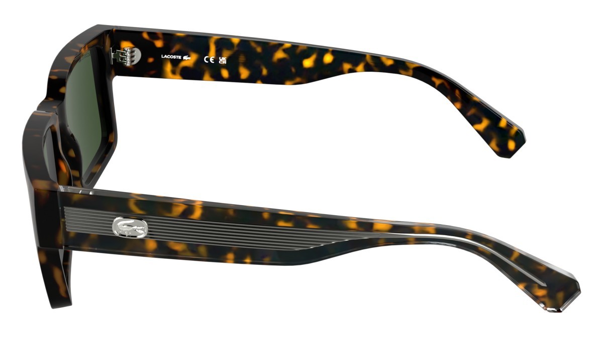 Sunglasses Lacoste L6089S (214) color havana shape rectangle lenses solid green
