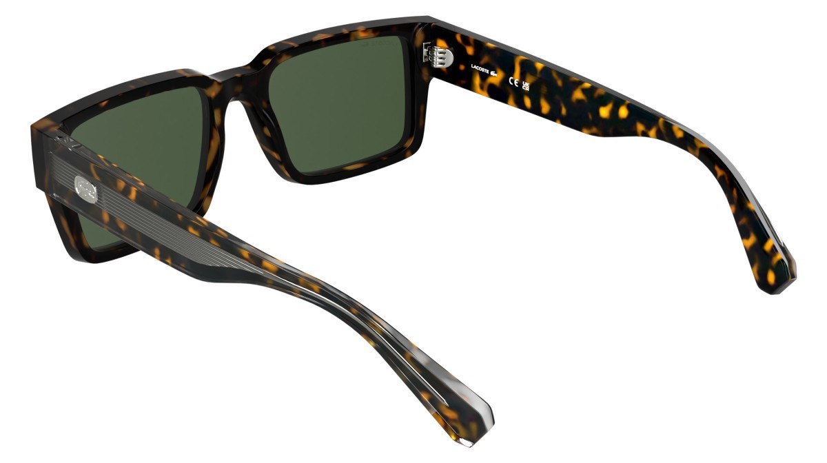 Sunglasses Lacoste L6089S (214) color havana shape rectangle lenses solid green