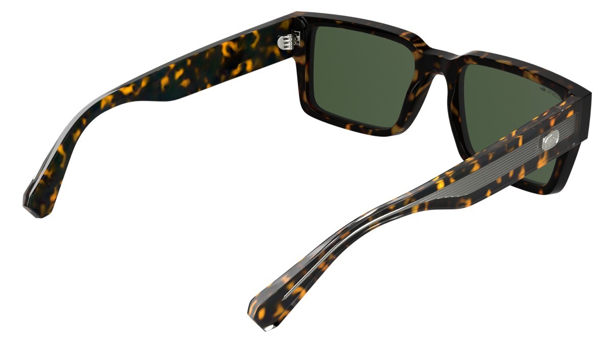 Sunglasses Lacoste L6089S (214) color havana shape rectangle lenses solid green