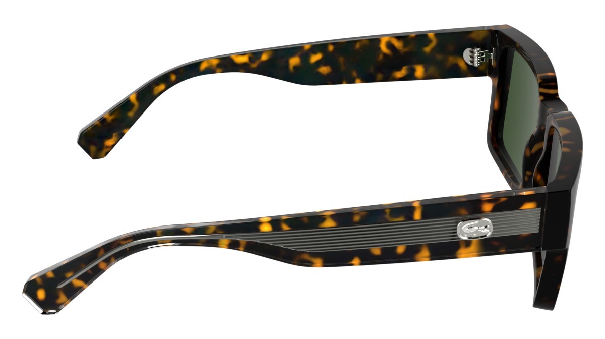 Sunglasses Lacoste L6089S (214) color havana shape rectangle lenses solid green