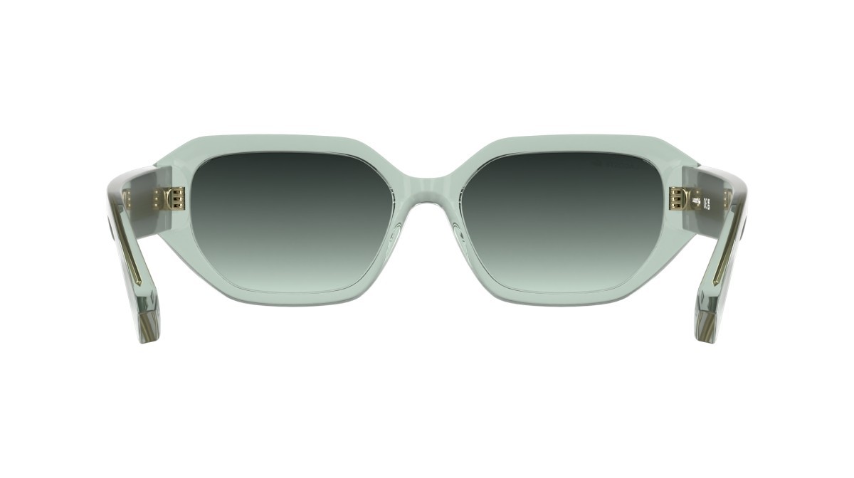 Sunglasses Lacoste L6091S (320) color transparent light mint shape rectangle lenses gradient dark green/aqua