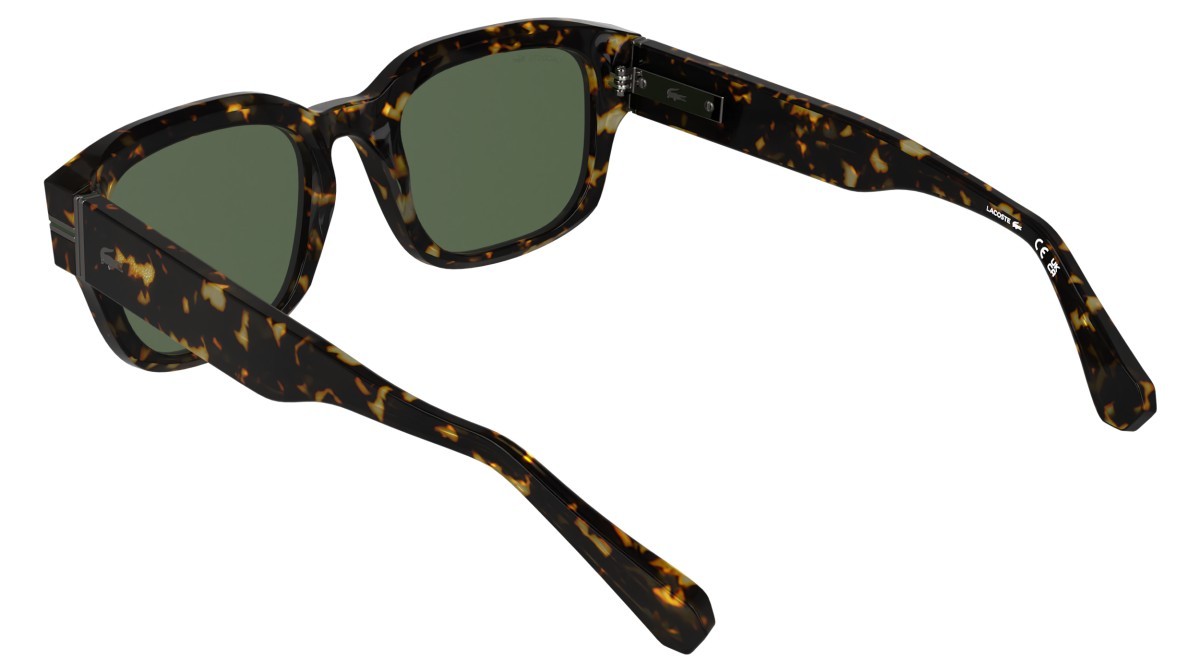 Sunglasses Lacoste L6093S (230) color dark havana shape rectangle lenses solid green