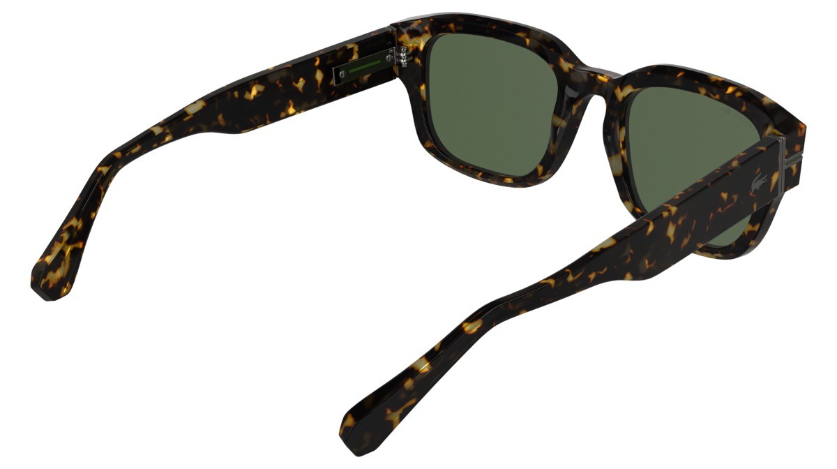 Sunglasses Lacoste L6093S (230) color dark havana shape rectangle lenses solid green