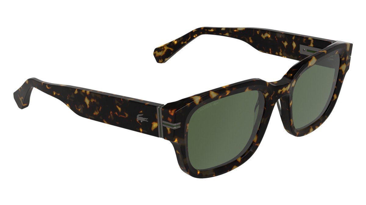 Sunglasses Lacoste L6093S (230) color dark havana shape rectangle lenses solid green