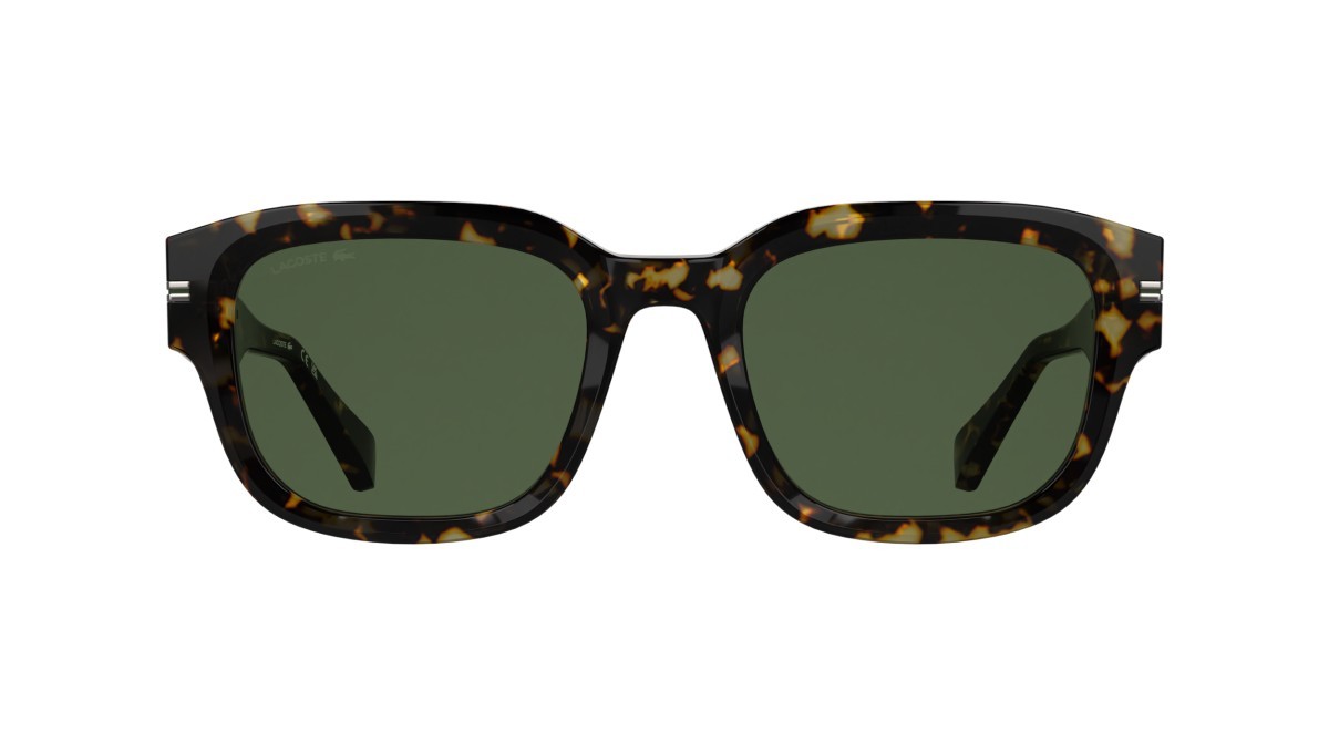 Sunglasses Lacoste L6093S (230) color dark havana shape rectangle lenses solid green