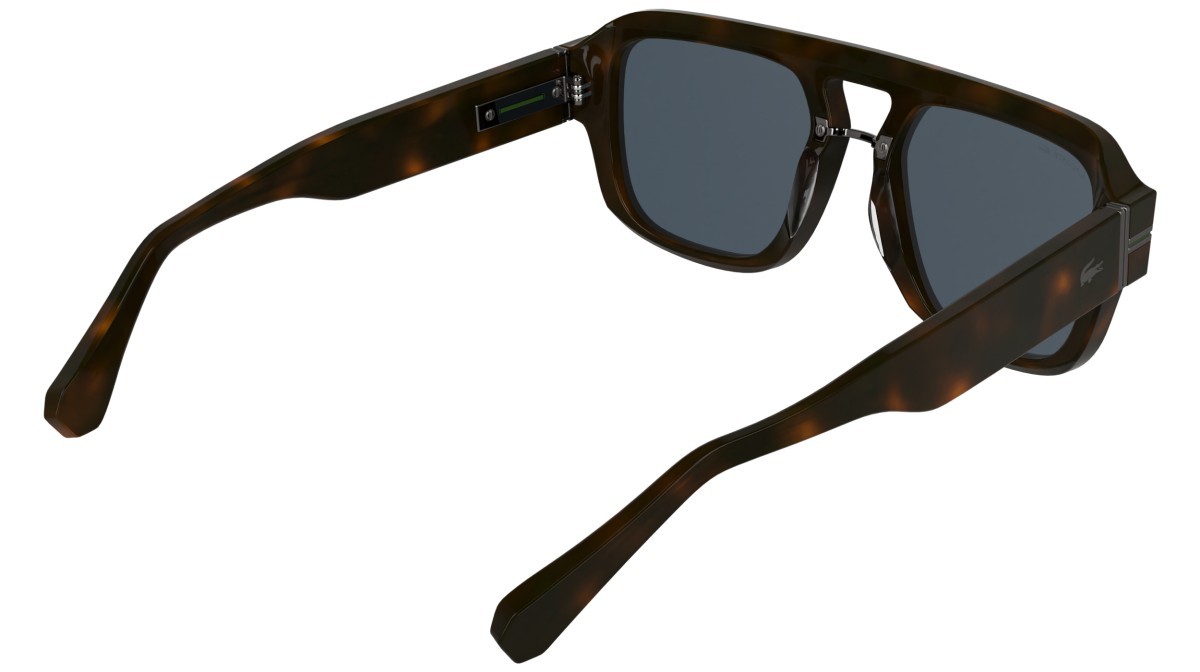 Sunglasses Lacoste L6094S (230) color dark havana shape rectangle lenses solid blue