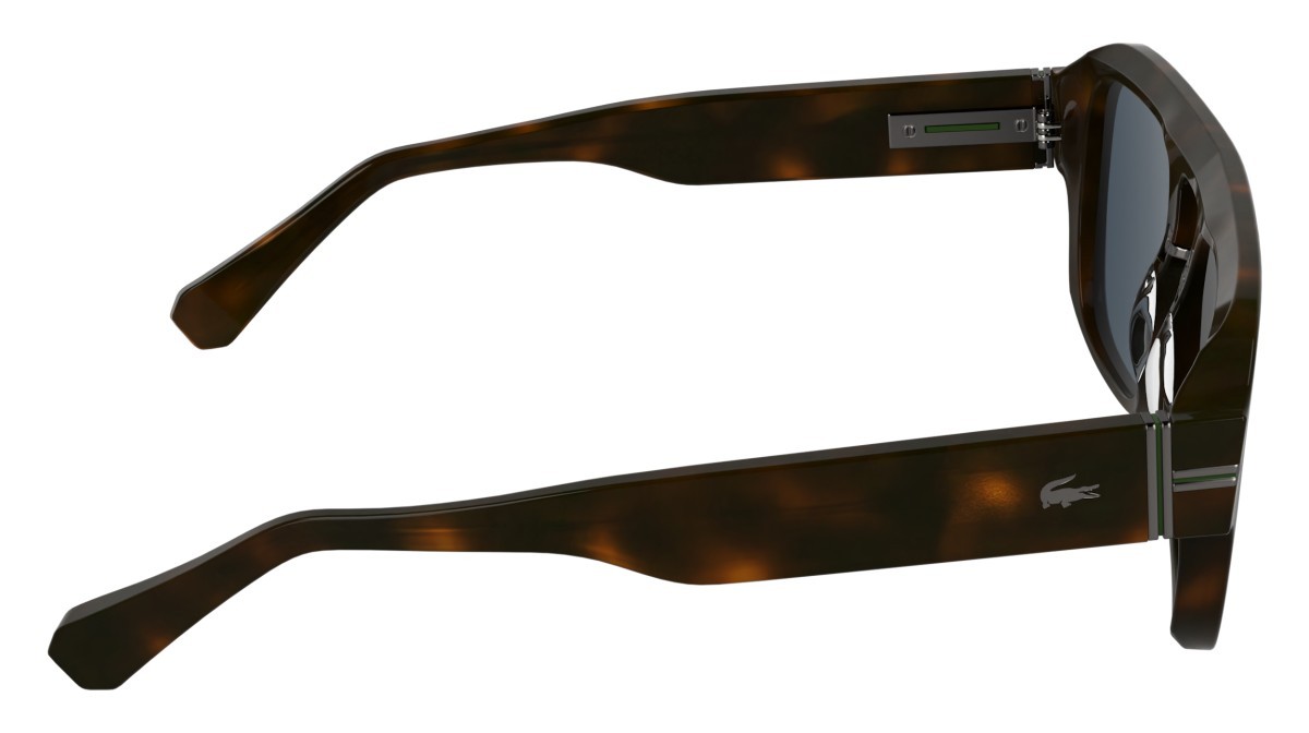 Sunglasses Lacoste L6094S (230) color dark havana shape rectangle lenses solid blue