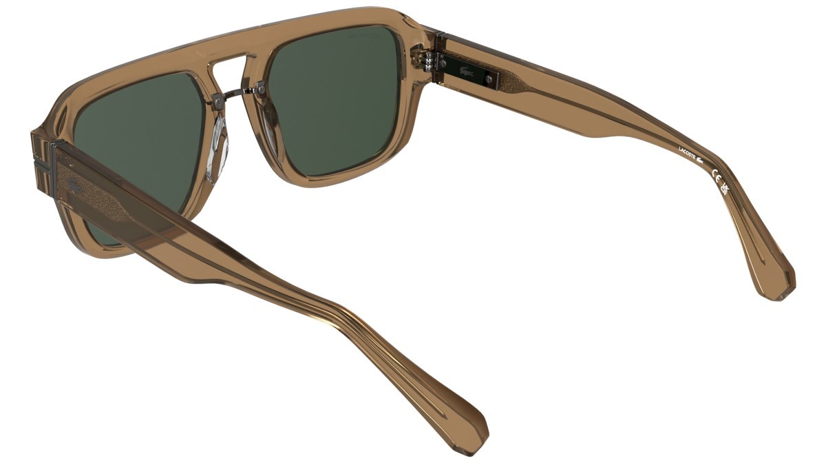 Sunglasses Lacoste L6094S (260) color honey shape rectangle lenses solid green