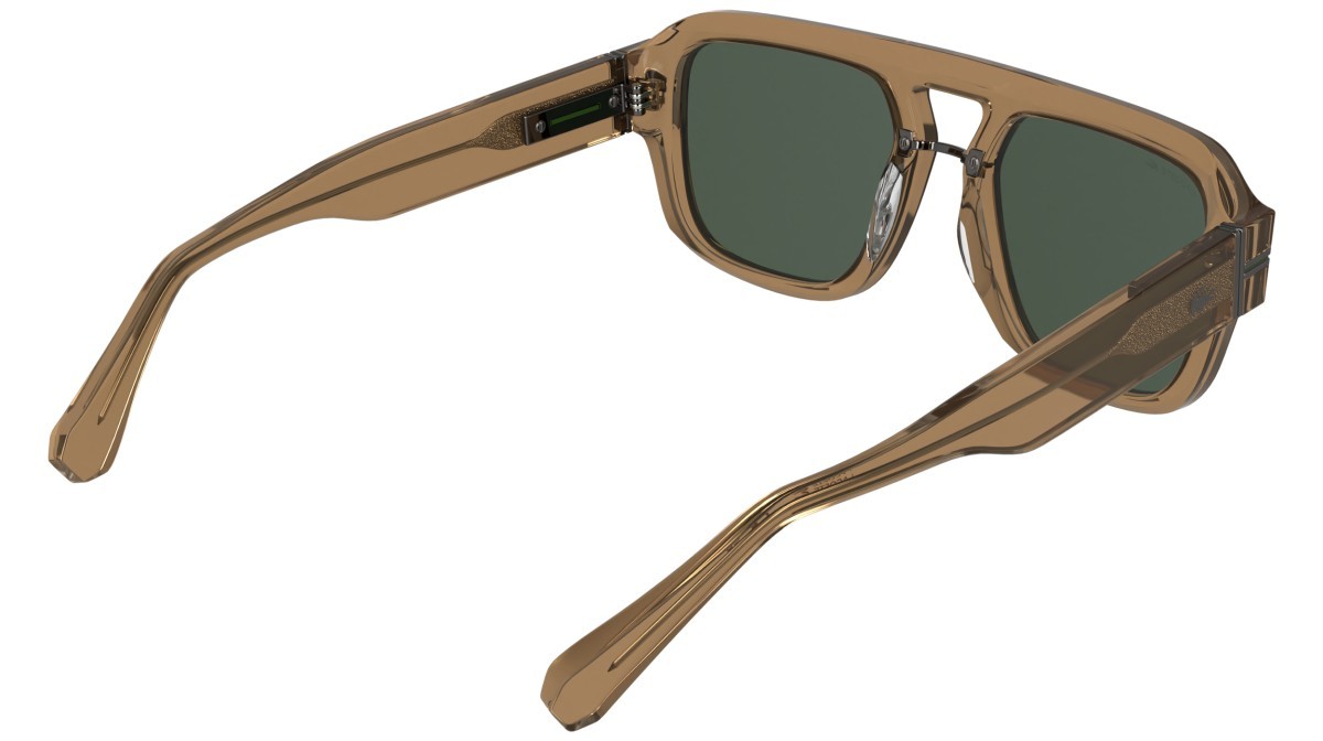 Sunglasses Lacoste L6094S (260) color honey shape rectangle lenses solid green