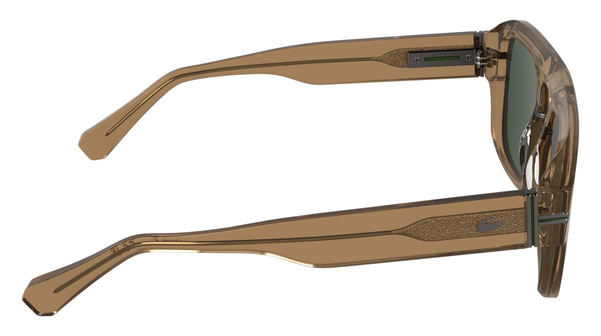 Sunglasses Lacoste L6094S (260) color honey shape rectangle lenses solid green