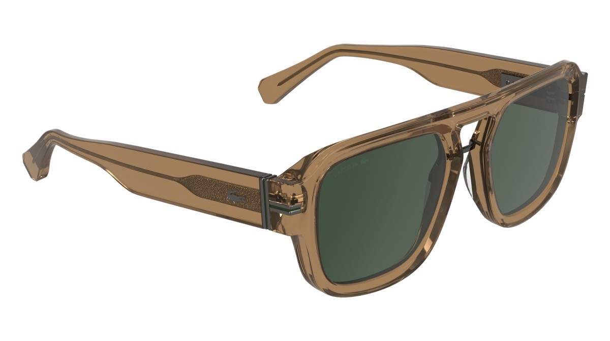 Sunglasses Lacoste L6094S (260) color honey shape rectangle lenses solid green