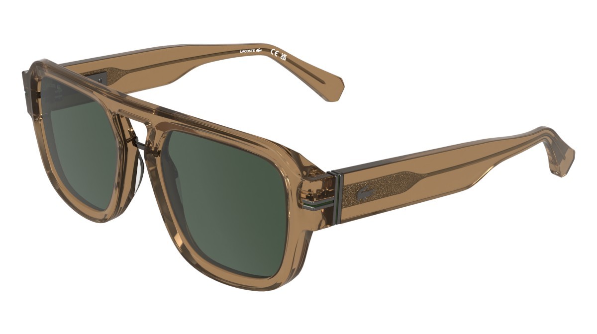 Sunglasses Lacoste L6094S (260) color honey shape rectangle lenses solid green