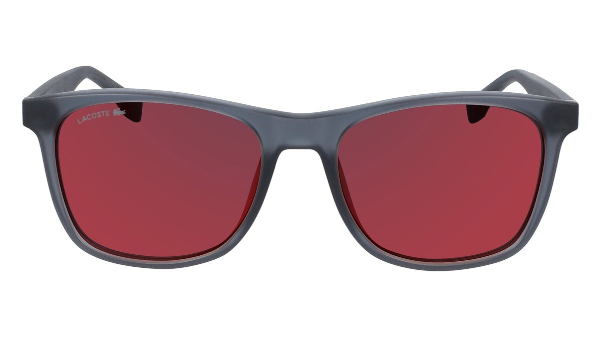 Sunglasses Lacoste L860SE (035) color grey matte shape rectangle 