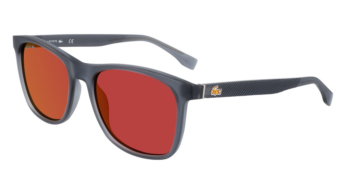 Sunglasses Lacoste L860SE (035) color grey matte shape rectangle 