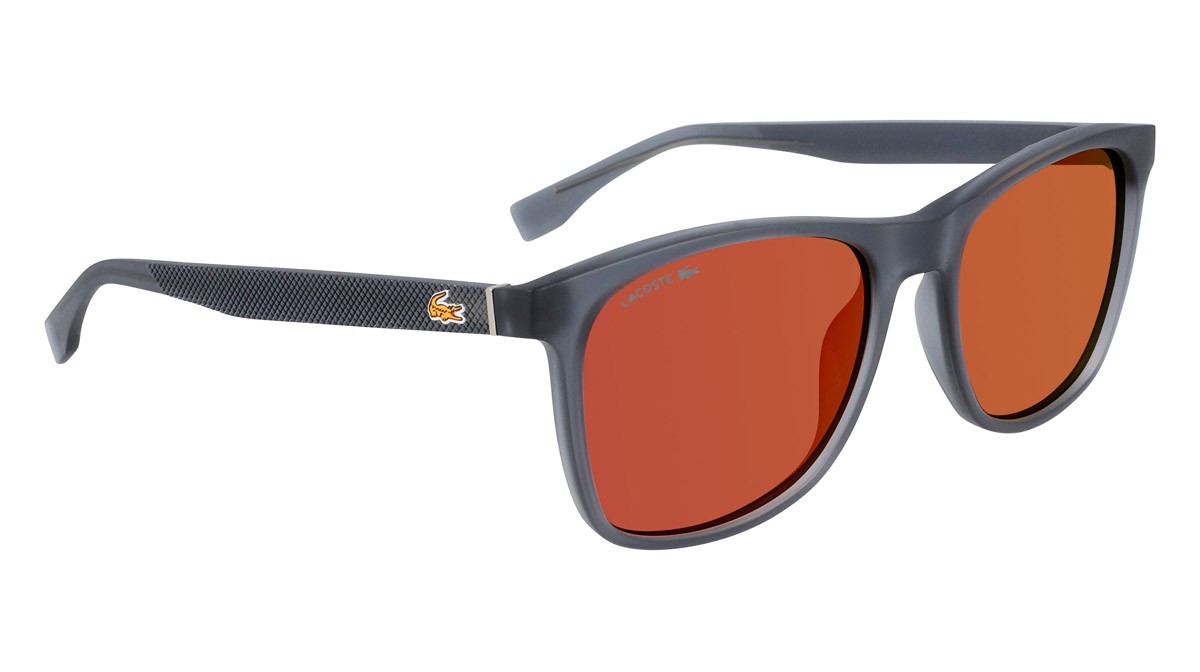 Sunglasses Lacoste L860SE (035) color grey matte shape rectangle 