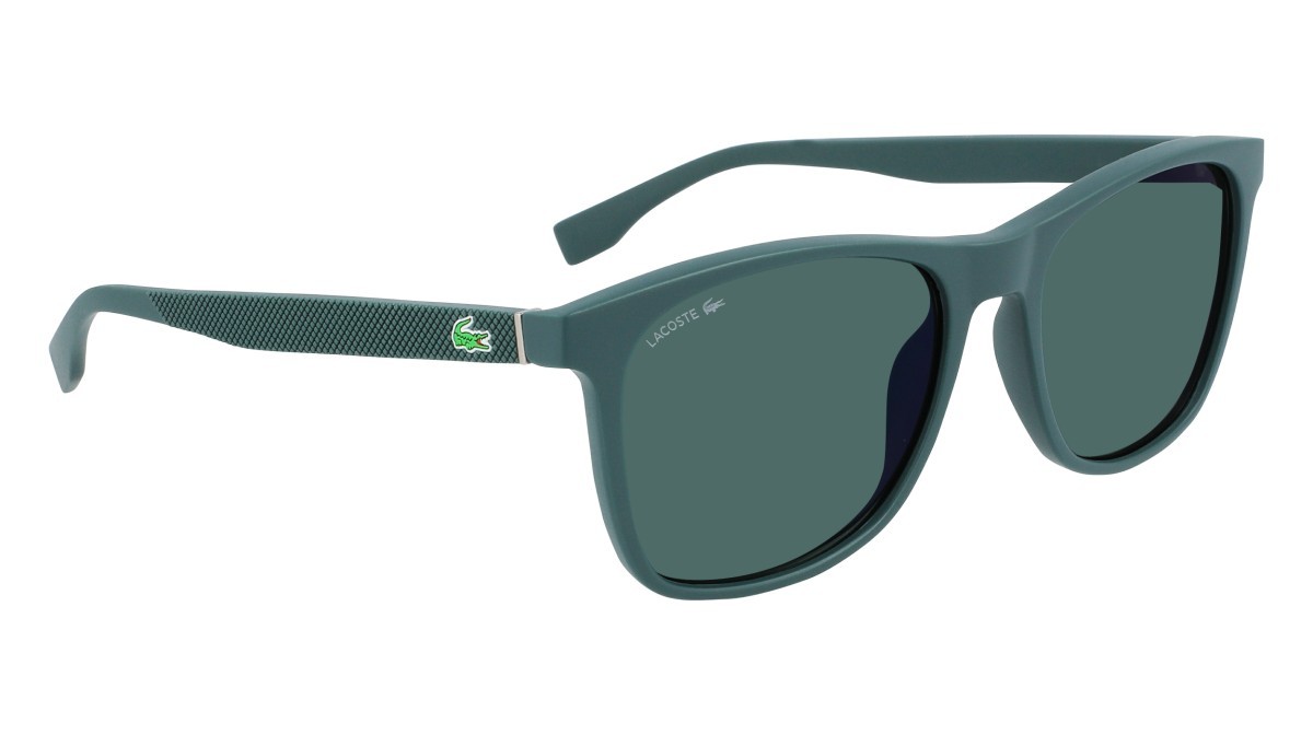 Sunglasses Lacoste L860SE N (315) color dark green matte shape rectangle 