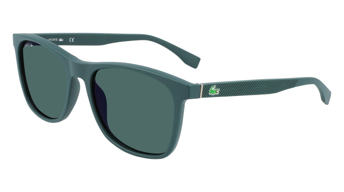 Sunglasses Lacoste L860SE N (315) color dark green matte shape rectangle 