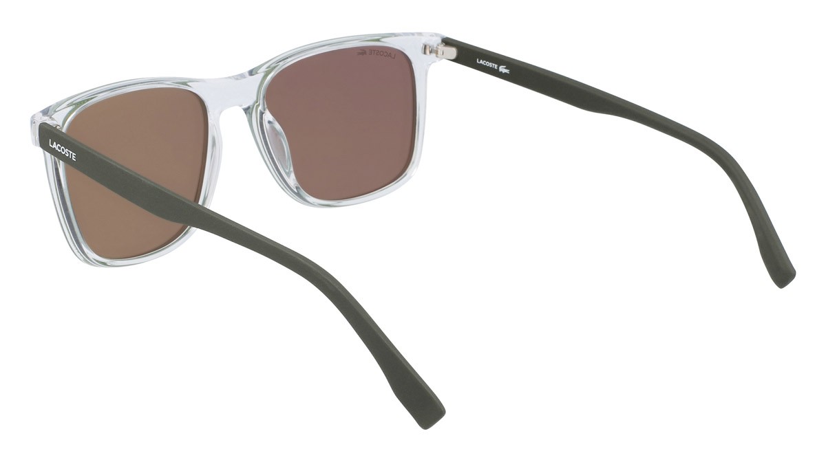Sunglasses Lacoste L882S (317) color crystal/khaki shape rectangle 