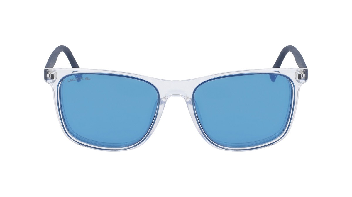 Sunglasses Lacoste L882S (414) color crystal/navy shape rectangle 