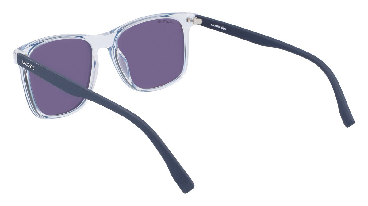 Sunglasses Lacoste L882S (414) color crystal/navy shape rectangle 