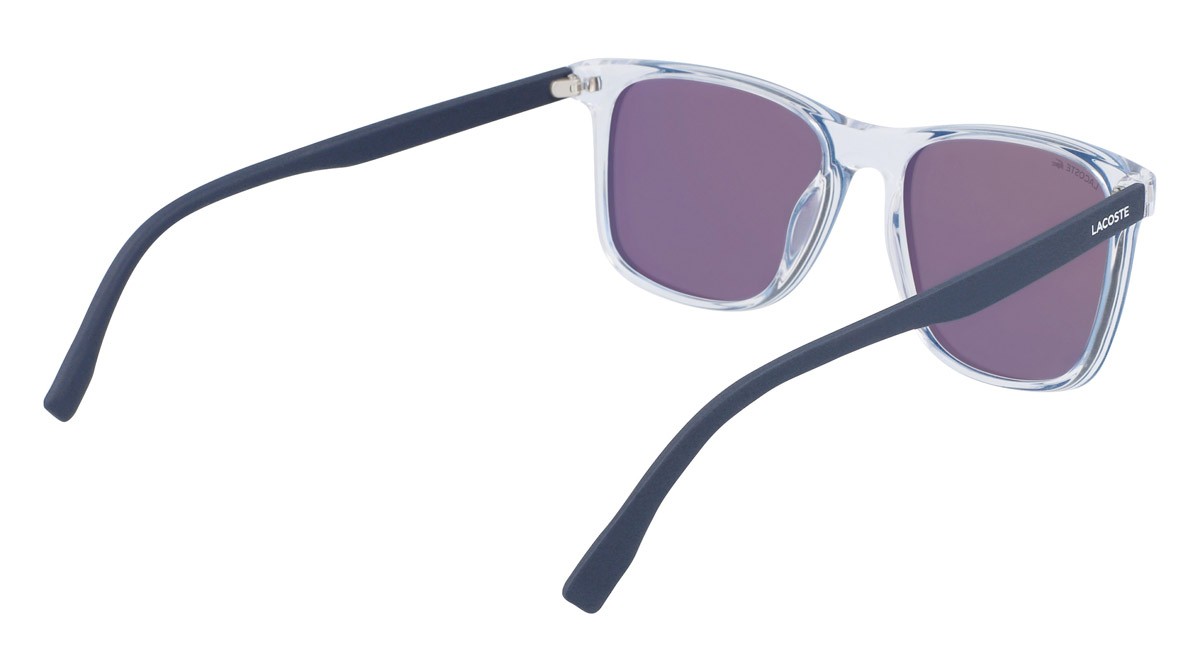 Sunglasses Lacoste L882S (414) color crystal/navy shape rectangle 