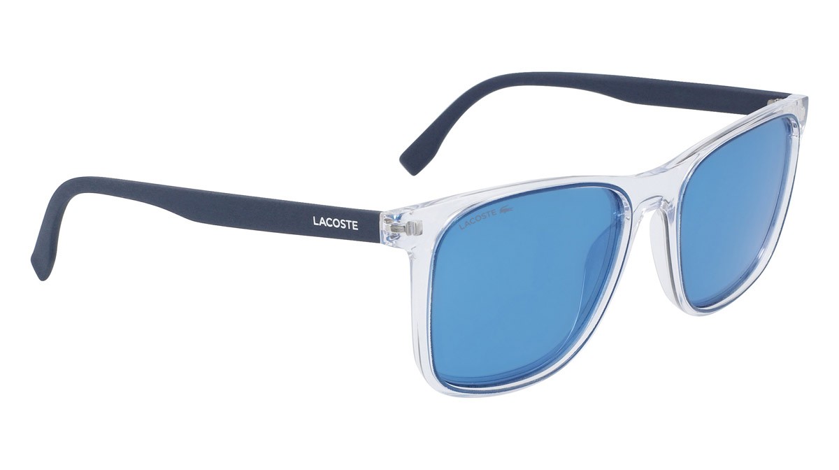 Sunglasses Lacoste L882S (414) color crystal/navy shape rectangle 