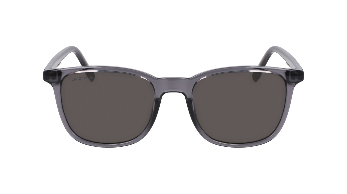 Sunglasses Lacoste L915S (038) color transparent grey shape rectangle lenses smoke