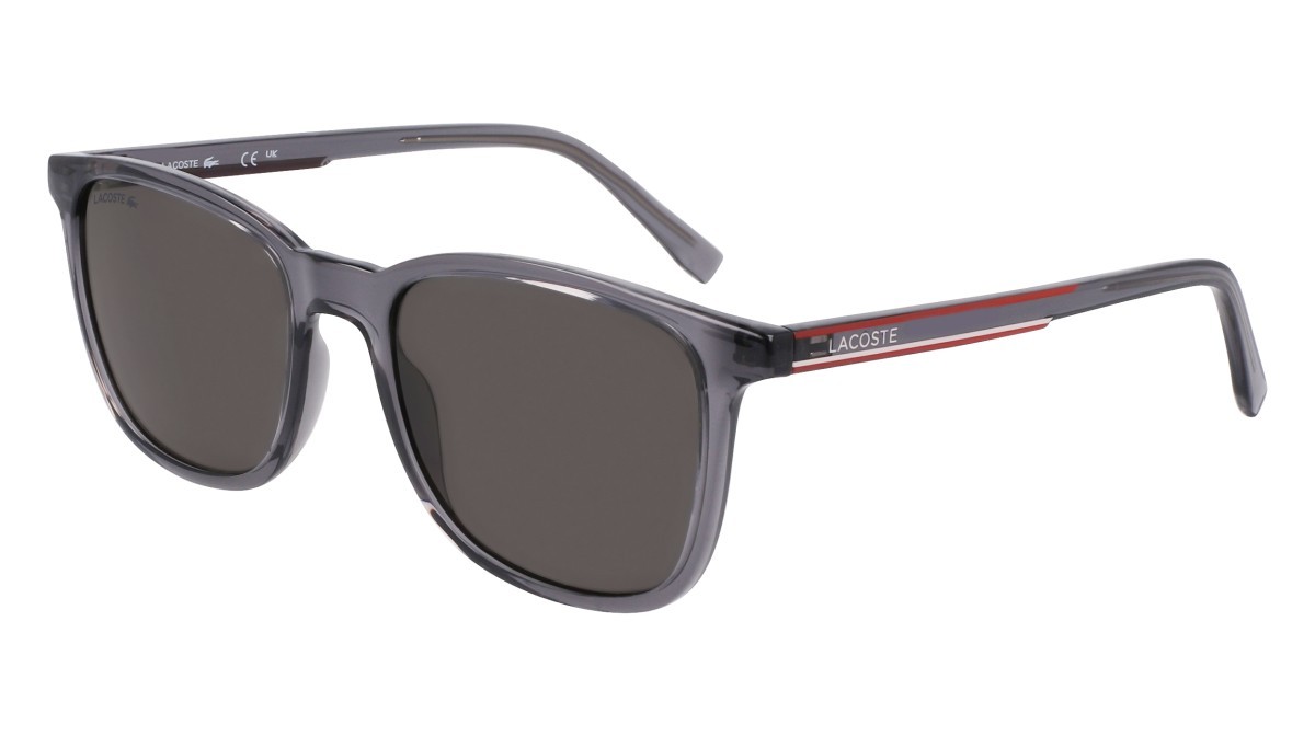 Sunglasses Lacoste L915S (038) color transparent grey shape rectangle lenses smoke