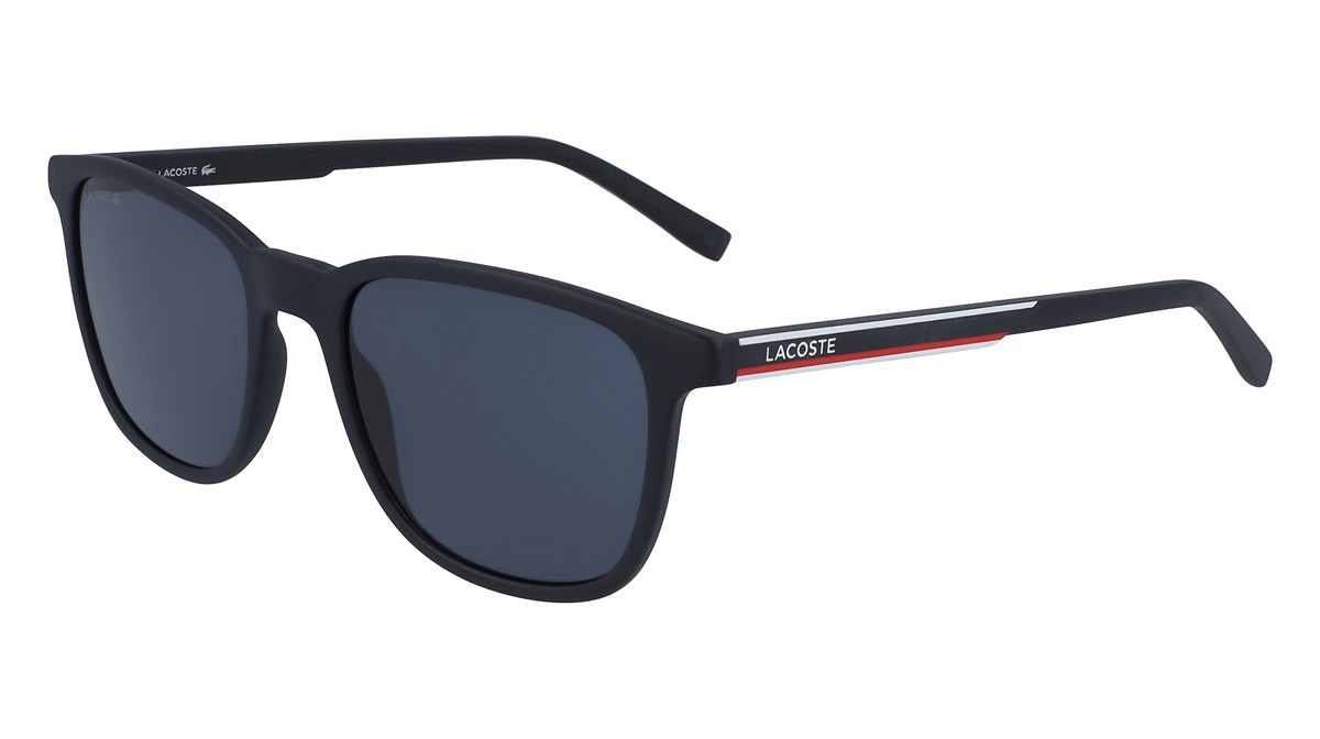 Occhiali da sole Lacoste L915S (424) colore matte dark blue forma rettangolare 
