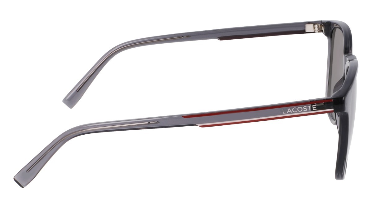Sunglasses Lacoste L915S N (038) color transparent grey shape rectangle lenses smoke