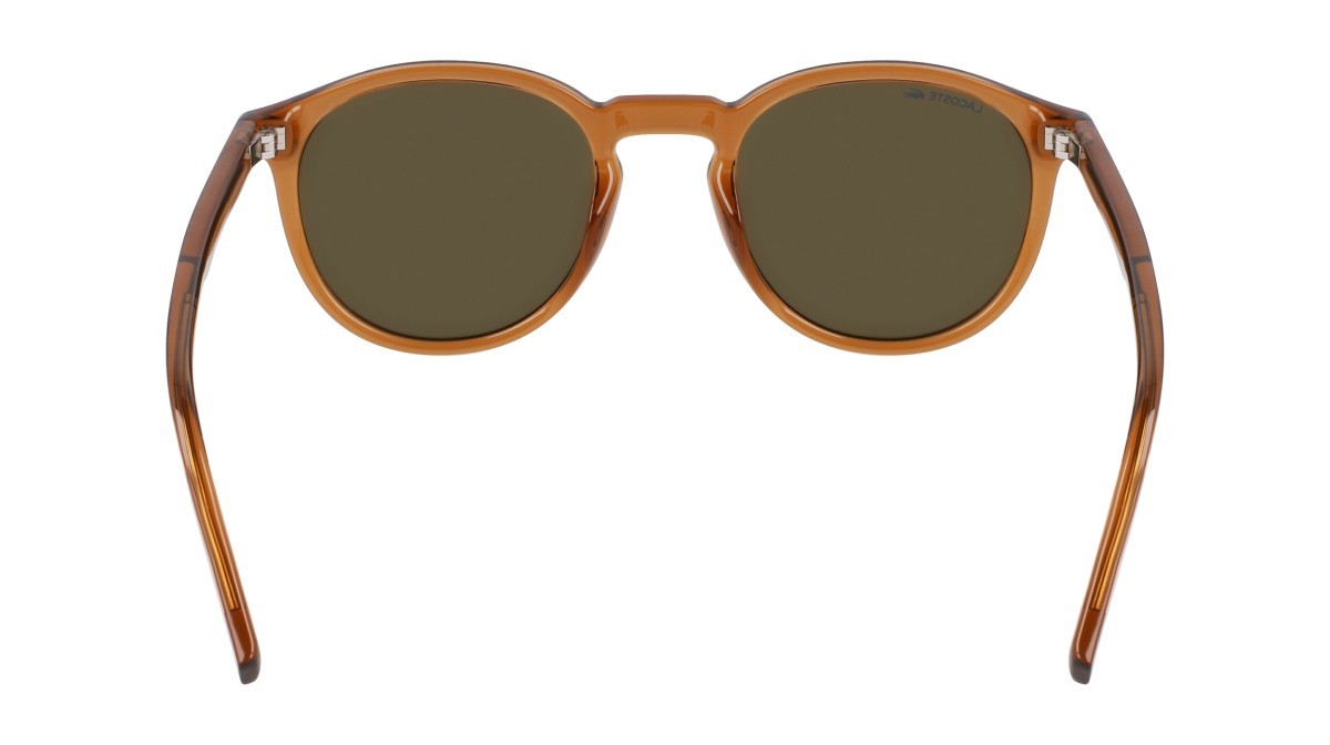 Sunglasses Lacoste L916S N (210) color transparent brown shape round lenses solid khaky